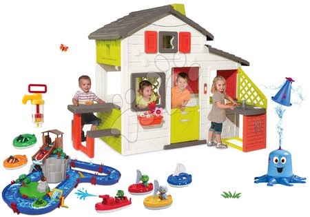 Domečky s vodní dráhou - Set domeček Přátel Smoby