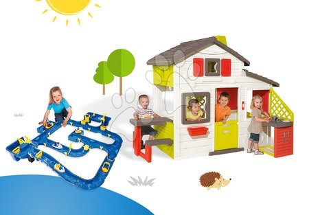 Spielhäuser mit Wasserrutsche - Set Häuschen Smobys Freunde - 28