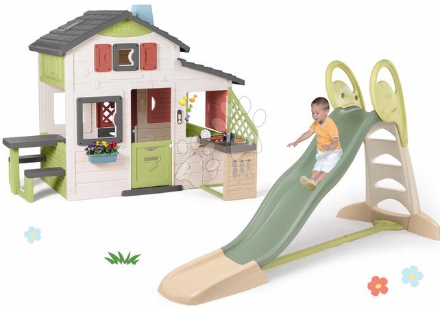 Sety | Strona 3 - Zestaw domek Przyjaciół i zjeżdżalnia XL Friends House Life Smoby