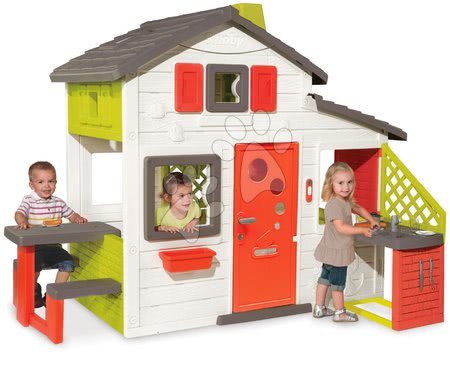 Detské domčeky - Domček Friends House Smoby s kuchyňou a plnými dverami_1