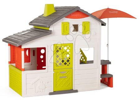 Játékok 3 - 6 éves gyerekeknek - Házikó Neo Friends House DeLuxe Smoby játékkonyhával és Bio kávézóval a sarkon_1