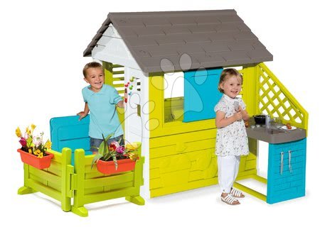 Domki dla dzieci - Domek Nature Smoby z kuchnią, ogródkiem i elektronicznym dzwonkiem_1