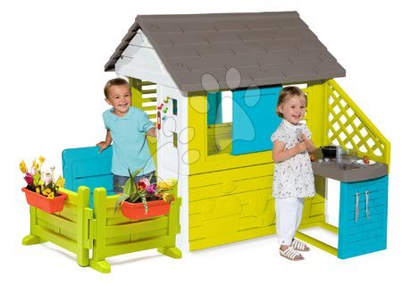 Playhouses - Playhouse with kitchen Pretty Blue Smoby