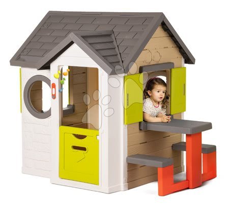 Spielhäuser mit Wasserrutsche - Set Häuschen My Neo House DeLuxe Smoby_1