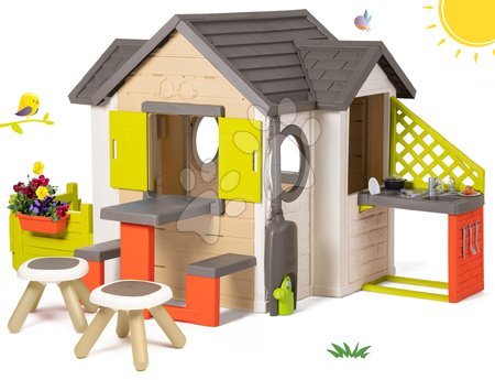 Domečky pro děti - Domeček My Neo House DeLuxe Smoby s nadstavbovým řešením a 2 stolky