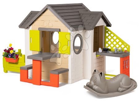 Igračke za djecu od 2 do 3 godine - Kućica My Neo House DeLuxe Smoby s rješenjem nadgradnje i ljuljačkom