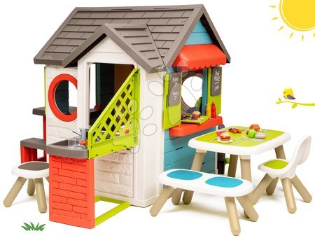 Játékok 2 - 3 éves gyerekeknek - Házikó kerti büfével Chef House DeLuxe Smoby