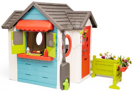 Igračke za djecu od 2 do 3 godine - Kućica s vrtnim restoranom Chef House DeLuxe Smoby s grilom i kosilicom Black&Decker_1