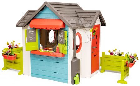 Igračke za djecu od 2 do 3 godine - Kućica s vrtnim restoranom Chef House DeLuxe Smoby sa stolom i vrtovima_1