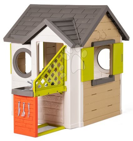 Výhodné sety hračiek - Domček prírodný My New House Smoby rozšíriteľný s kuchynkou od 24 mes_1