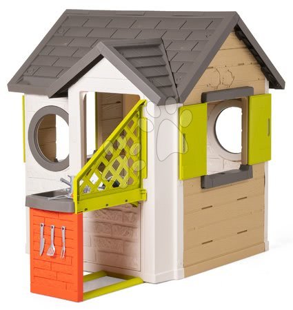 Kleine Spielhäuser für Kinder - Spielhaus, natur My New House Smoby - 1