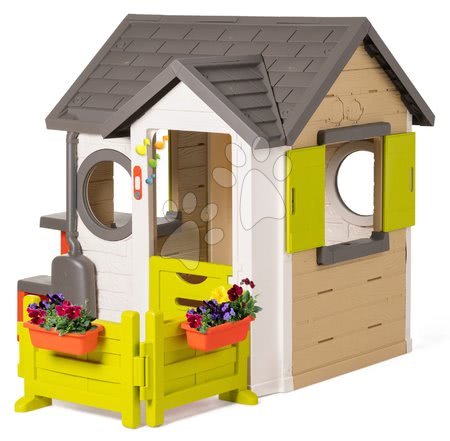 Kleine Spielhäuser für Kinder - Spielhaus, natur My New House Smoby - 2