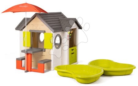 Spielhäuser mit Sandkasten - Spielhaus, natur My New House Smoby