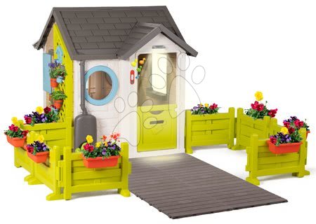 Igračke za djecu od 2 do 3 godine - Vrtna kućica Garden House Smoby sa savršenom opremom s dvorištem na vrtu od 24 mjes_1