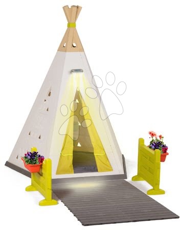 Kerti játszóházak - Sátor natúr Indoor&Outdoor Teepee Evolutive Smoby