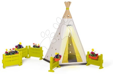 Căsuţe de grădină - Cort bej Indoor&Outdoor Teepee Evolutive Smoby