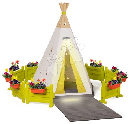 Domčeky pre deti - Stan prírodný Indoor&Outdoor Teepee Evolutive Smoby