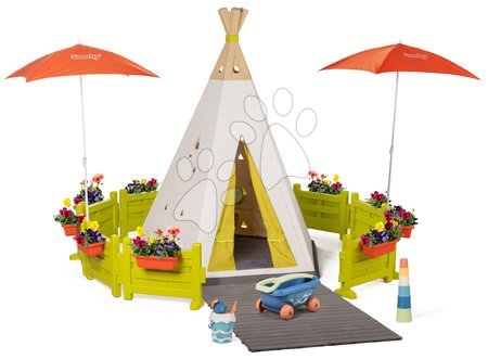 Hračky pro děti od 2 do 3 let - Stan přírodní Indoor&Outdoor Teepee Evolutive Smoby