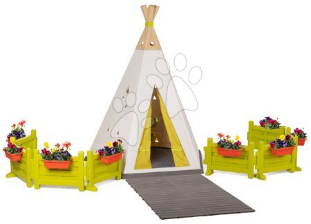 Hračky pro děti od 2 do 3 let - Stan přírodní Indoor&Outdoor Teepee Evolutive Smoby