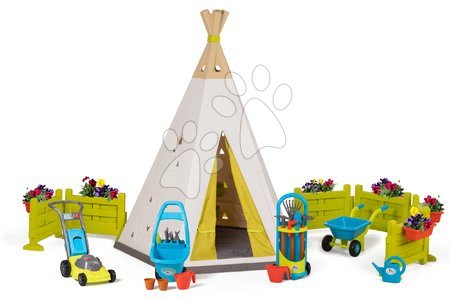 Dětské domečky - Stan přírodní Indoor&Outdoor Teepee Evolutive Smoby