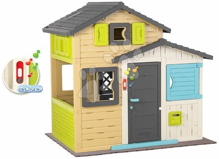 Kerti játszóházak gyerekeknek - Házikó Jóbarátok elegáns színekben Friends House Evo Playhouse Smoby - 2