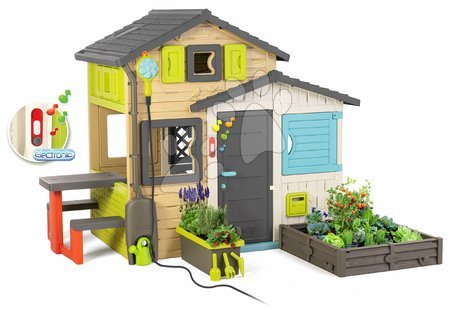 Ekskluzivno pri nas - Hišica Prijateljev z vrtičkom v elegantnih barvah Friends House Evo Playhouse Smoby - 7