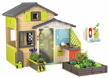 Ekskluzivno kod nas - Kućica Prijatelja s kuhinjom kod cvjetnog vrta pod svjetiljkom Friends House Evo Playhouse Smoby - 3