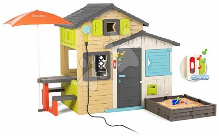 Soprattutto solo qui - Casetta degli Amici con tavolo e ombrellone in colori eleganti Friends House Evo Playhouse Smoby - 29
