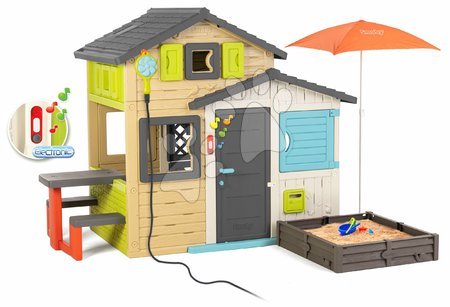 Soprattutto solo qui - Casetta degli Amici con tavolo e ombrellone in colori eleganti Friends House Evo Playhouse Smoby - 7