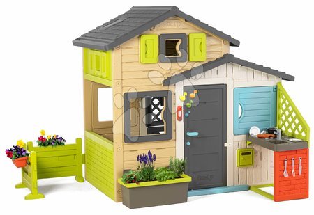 Speciálisan csak nálunk - Házikó Jóbarátok kertecskével a konyhánál Friends House Evo Playhouse Smoby - 11