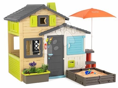 Soprattutto solo qui - Casetta degli Amici con area picnic sotto la finestra in colori eleganti Friends House Evo Playhouse Smoby - 12
