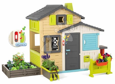 Hišice za otroke - Hišica Prijateljev z velikim vrtom v elegantnih barvah Friends House Evo Playhouse Smoby - 7