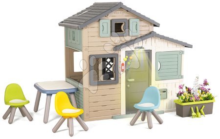  | Strana 4 - Domeček Přátel ekologický se zahradním posezením v přírodních barvách Friends House Evo Playhouse Green Smoby