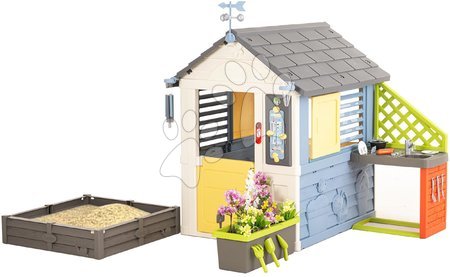 Dětské domečky - Domeček meteorologická stanice s pískovištěm pro zahradníky Čtyři roční období 4 Seasons Smoby