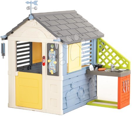 Dječje kućice - Dom meteorološka stanica s ljetnom kuhinjom Četiri godišnja doba 4 Seasons Playhouse Smoby_1
