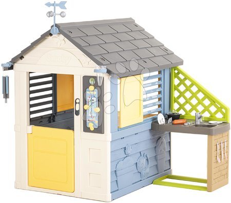 Otroške hišice - Hišica meteorološka postaja s kuhinjo in zvončkom Štiri letne čase 4 Seasons Playhouse Smoby