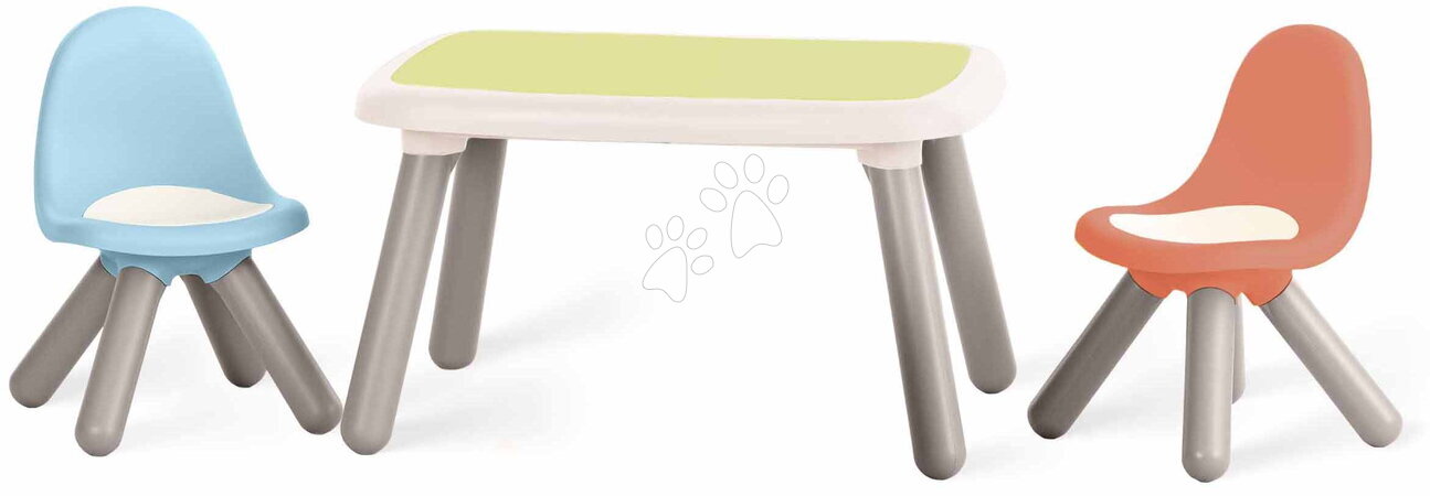 Dječji vrtni namještaj - Stol za djecu s plavom i žutom stolicom Kid Table Smoby