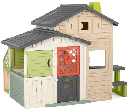 Speziell nur bei uns  | Seite 3 - Spielhaus der Freunde ökologisch mit Topf bei der Küche in naturbraunen Farben Smoby_1