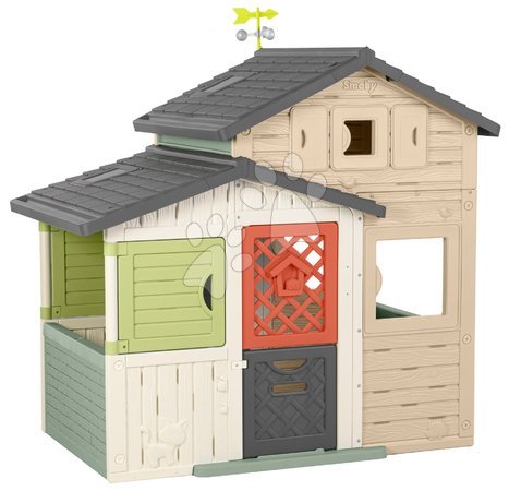Case gioco per bambini | Pagina 11 - Casetta degli Amici ecologica con campanello in colori naturali Friends House Evo Playhouse Green Smoby_1