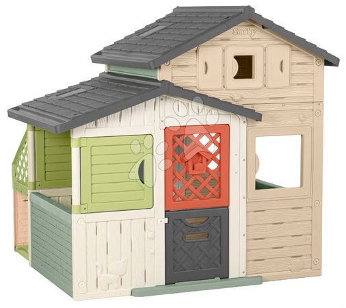Speziell nur bei uns  | Seite 3 - Spielhaus der Freunde ökologisch mit Sitzgelegenheiten in der Nähe der Küche in natürlichen Brauntönen Friends House Evo Grün_1