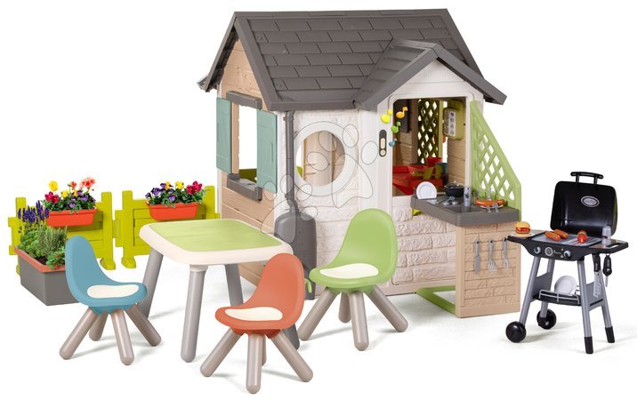 Spielhäuser mit Möbeln - Gartenhaus für Gärtner mit Grill im Restaurant Garden House Life Smoby