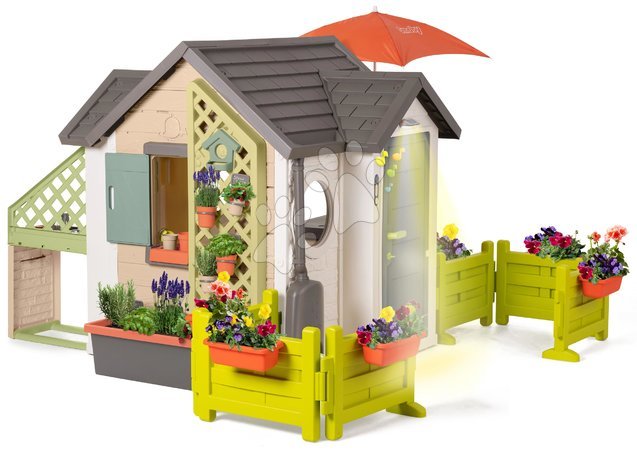 Spielhäuser für Kinder - Gartenhaus für Gärtner mit großem Vorgarten Garden House Life Smoby