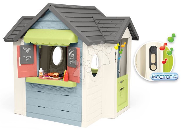 Plastikspielhäuser für Kinder | Seite 4 - Spielhaus mit Gartenrestaurant Chef House DeLuxe Smoby
