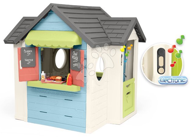 Plastikspielhäuser für Kinder | Seite 6 - Spielhaus mit Gartenrestaurant Chef House DeLuxe Smoby