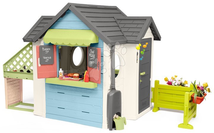 Plastikspielhäuser für Kinder | Seite 6 - Garten-Spielhaus mit Restaurant und Außenküche Chef House Life von Smoby