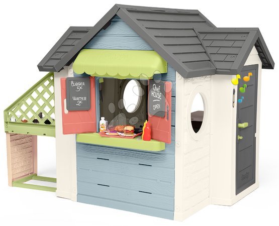 Plastikspielhäuser für Kinder | Seite 6 - Spielhaus mit Gartenrestaurant Chef House DeLuxe Smoby