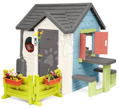Spielhäuser mit Möbeln - Spielhaus mit Laden und Restaurant mit Zaun Chef House Life Smoby - 2