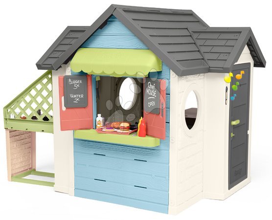 Plastikspielhäuser für Kinder | Seite 6 - Spielhaus mit Geschäft und Restaurant mit Tisch Chef House Life Smoby_1