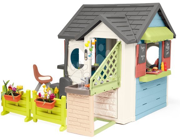 Plastikspielhäuser für Kinder | Seite 6 - Spielhaus mit Geschäft und Restaurant mit Stuhl Chef House Life Smoby_1