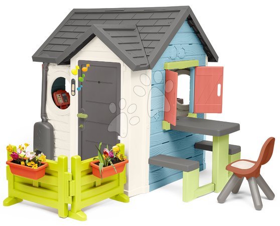 Spielhäuser für Kinder - Spielhaus mit Geschäft und Restaurant mit Stuhl Chef House Life Smoby - 3